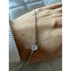 Rhinestone single stone bracelet